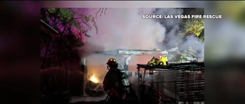 Crews find 2 dead goats in Las Vegas shed fire