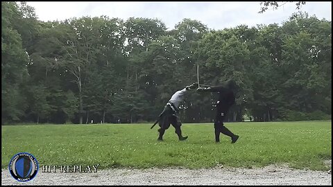 Real Sword Fighting - Arming Sword vs Curved Saber - Rubber City Birthday Event - Left Handed HEMA