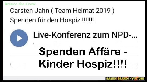 Carsten Jahn ( Team Heimat 2019 )Live-Konferenz zum NPD-... Spenden Affäre