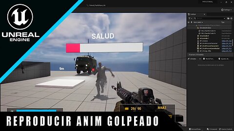 Cómo reproducir una animación al ser golpeado - Unreal Engine 5.1