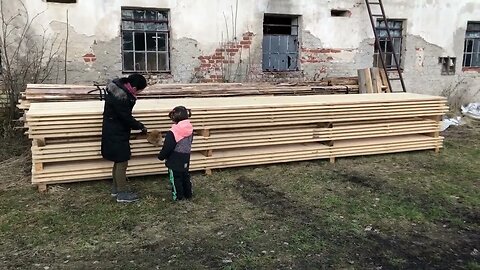 Lumber from Czech for cellar build