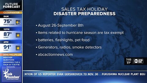 Florida's 2nd Disaster Preparedness Sales Tax Holiday for 2023 starts Saturday