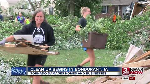 Cleanup begins after tornadoes in Iowa