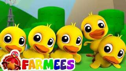 Five Little Ducks | Childrens Song For Kids | Nursery Rhyme For Baby by Farm..