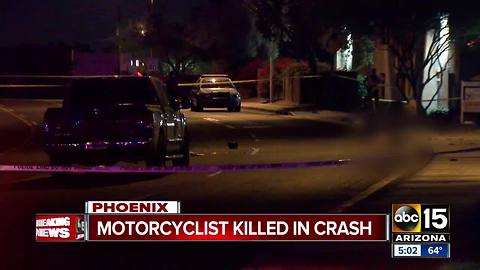 Man killed in Phoenix motorcycle crash