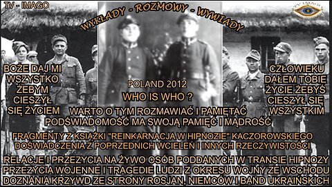 RELACJE PRZEŻYCIA NA ŻYWO OSÓB PODDANYCH W TRANSIE HIPNOZY. PRZEŻYCIA WOJENNE I TRAGEDIE LUDZI Z OKRESU WOJNY ZE WCHODU. DOZNANIA KRZYWD ZE STRONY ROSJAN, NIEMCÓW I BAND UKRAIŃSKICH.