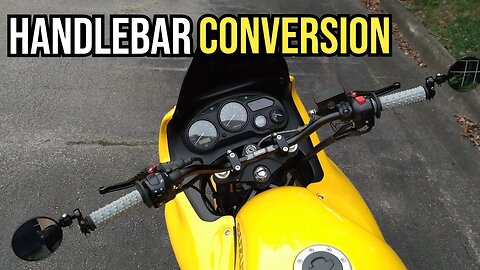 I did a HANDLEBAR CONVERSION on my Suzuki Katana 600 GSX600F!