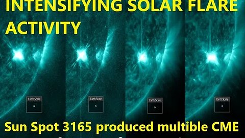 Increased flare activity on the sun today