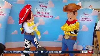 Disney On Ice characters visit young patients at Samuelson Children's Hospital