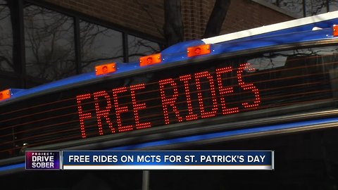 Free Rides on MCTS for St. Patrick's Day Weekend