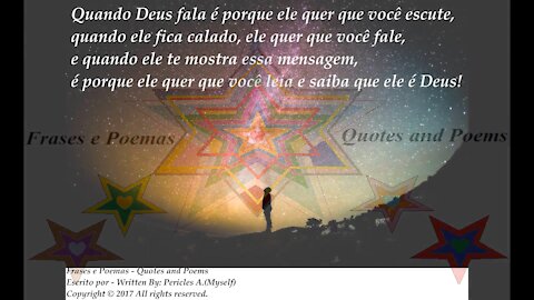 Quando Deus fala é porque ele quer que você escute, essa mensagem... [Frases e Poemas]