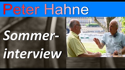 Peter Hahne - Sommerinterview 2024 in Dresden@Johannes Holmer🙈