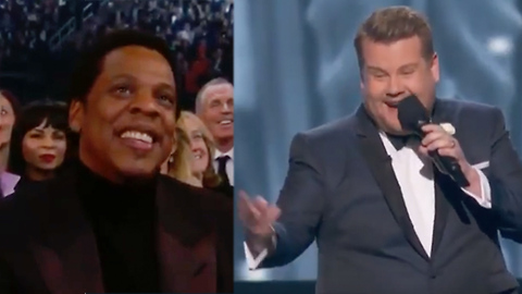 James Corden Jokingly Mocks Jay Z, Offers To Give Him A Tour of NYC | 2018 Grammys