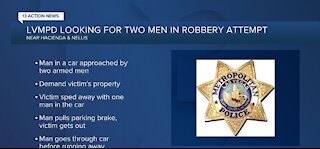 LVMPD looking for two men in robbery attempt