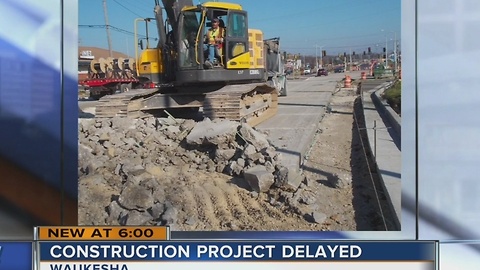 Major construction project delayed after crash in Waukesha