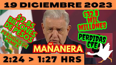 💩🐣👶 AMLITO | Mañanera *Martes 19 de diciembre 2023* | El gansito veloz 2:24 a 1:27.