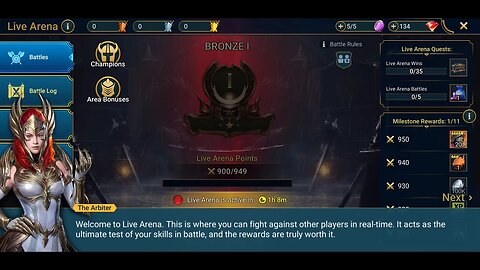 Unlocking Live Battle Arena on June 7, 2023 in RAID Shadow Legends