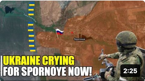 UKRAINE FALLING! Russian flag flew over Spornoye to mark it's capture