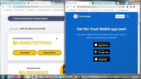 How To Make Money For Free By Mining Bitcoin At MiningOneBitcoin And Withdraw At Trust Wallet