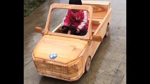 Amazing Wood Car making by hand