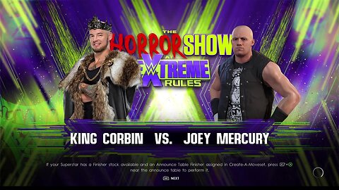 WWE 2k22 King Corbin vs Joey Mercury