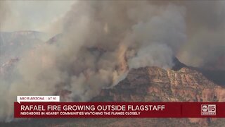 Flagstaff residents watch Rafael fire flames grow