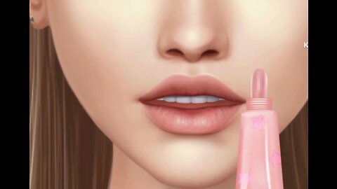 Satisfying animation ASMR lips caring video