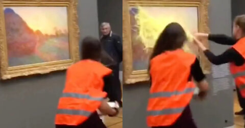 Climate Activists Toss Mashed Potatoes at $110M Monet Painting