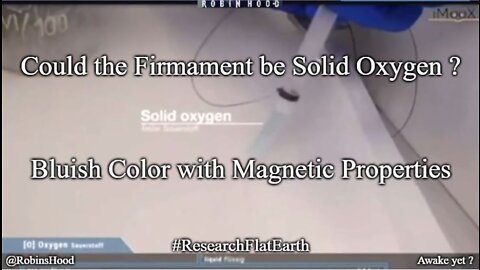 Blue Solid Oxygen - Could Firmament be Solid Oxygen ?