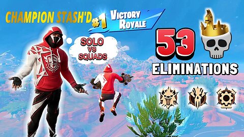 FORTNITE 53 ELIMINATIONS WINS: CHAMPION STASH'D | Gameplay PC With XBOX Elite series 2