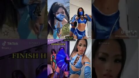 Rate the Girls: Best Kitana Mortal Kombat TikTok Cosplay Contest #3 ⚔💙 #shorts