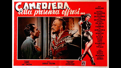 #1951 “CAMERIERA BELLA PRESENZA OFFRESI”, con Elsa MERLINI, Vittorio DE SICA e Gino CERVI = Regia di Giorgio PÀSTINA = #CHE I 🛑POCO 🛑VIRGINEI 🛑CAMERIERI DI 'OGGI' RITROVINO LA GIUSTA STRADA... #PRIMA CHE DIO LI SLOGGI!!😇💖🙏