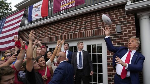 Donald Trump attends tail gate before Iowa Iowa State football game