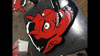 Devil head wall art