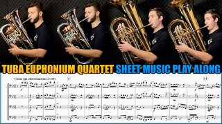 GROOVY TUBA EUPHONIUM QUARTET "Choro/Maxixe" by Fernando Deddos. Sheet Music Play Along!