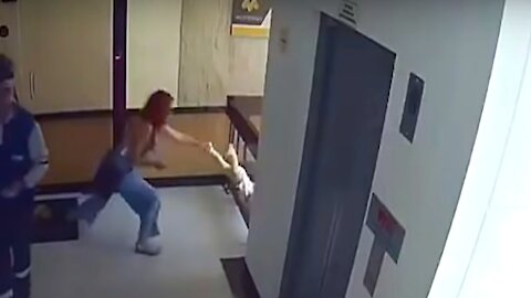 Quick Reacting Mother Saves Toddler From Falling Off Building Stairwell - Mother of The Year