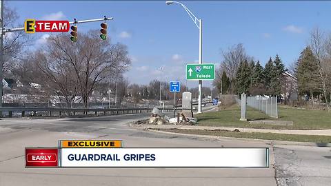 Damaged guardrail to be fixed while residents say the bigger problem is a nearby intersection