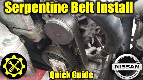 2007 - 2012 Nissan Altima 2.5 Liter - Serpentine Belt Install - Quick Guide!