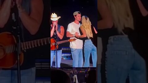 Chase Stokes Kisses Kelsea Ballerini On Stage #outerbanks #music #concert #johnb #chasestokes