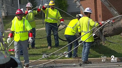 Crews replacing poles blocking Rt. 140 in Westminster