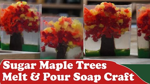 Melt & Pour Soap with Sugar Maple Design ~ Embeds in Soap Making