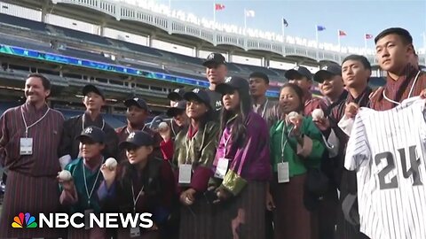 Teenage baseball players from Bhutan attend first MLB game at Yankee Stadium