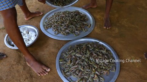 PRAWNS GARLIC Fry Recipe | Prawns Garlic Stir Fry | Cooking Shrimp with Garlic | Village Cooking