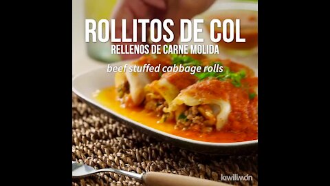 Cabbage Rolls Stuffed with Ground Beef