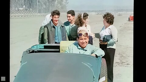 1940 Hot Rods racing in Southern California. 4K 60fps Colorized and improved by AI Technology.