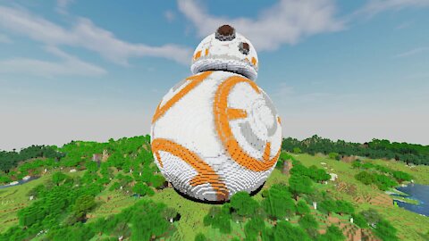 Minecraft BB8 Build Schematic - Star Wars