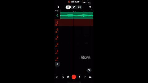 Making a song on BandLab using iPhone headphones