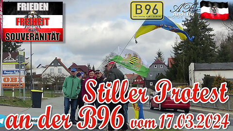 Stiller Protest an der B96 vom 17.03.2024