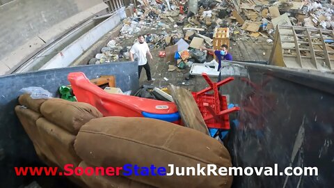 You Are About To Witness An Avalanche of Trash! Sooner State Junk Removal | Oklahoma City