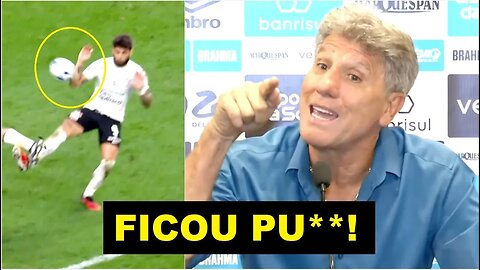 DETONOU! "É INADMISSÍVEL! UMA VERGONHA!" Renato Gaúcho RECLAMA de PÊNALTI em Corinthians 4x4 Grêmio!